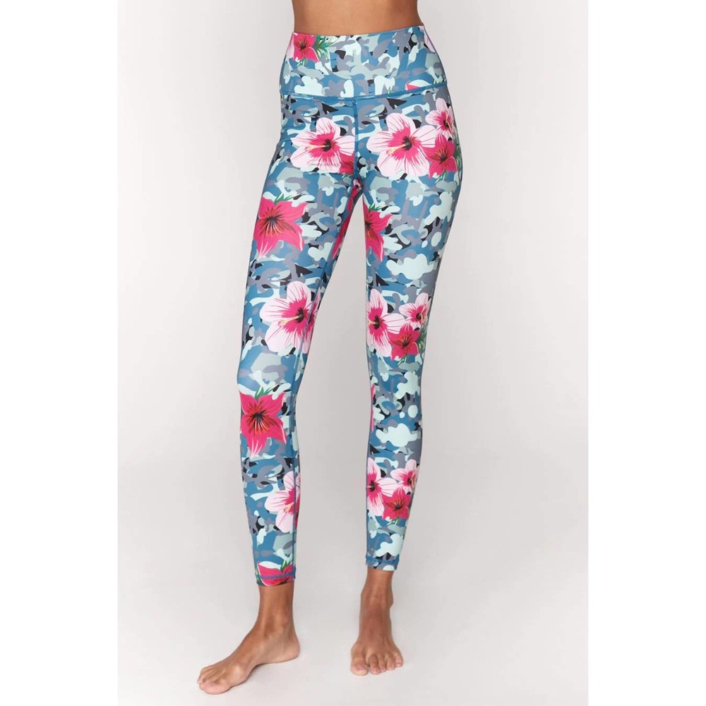 Spiritual Gangster Tropical Camo Essential High Waisted Legging Medium